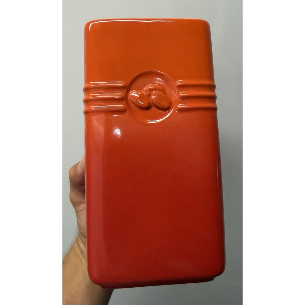 Le CREUSET Rare Coffee Canister Flame Orange Ombré 2 qt OR 16 Oz NO TOP - Picture 3 of 5